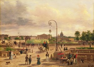 La Place de la Concorde en 1829 de Giuseppe Canella